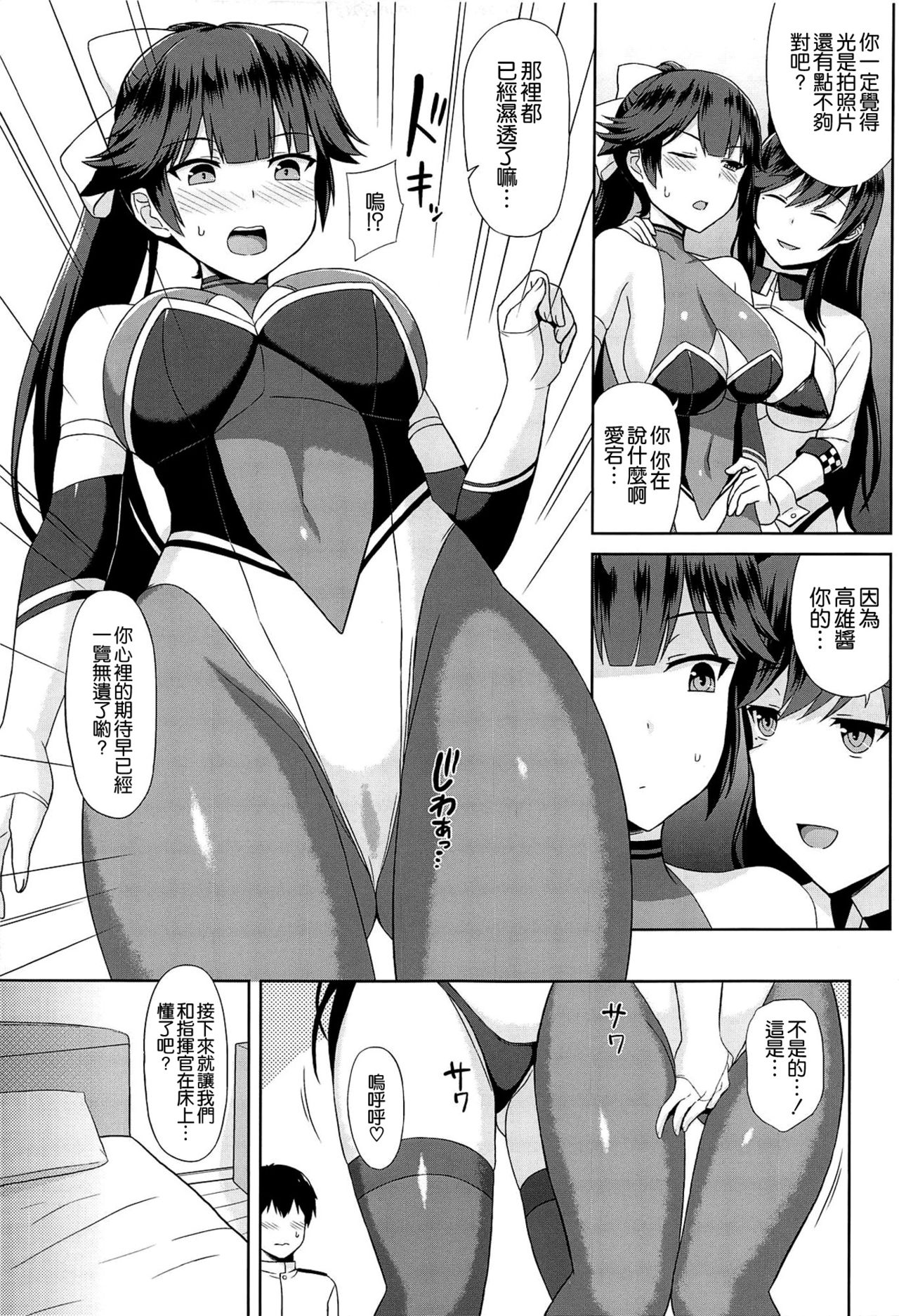 (COMIC1☆15) [Kaki no Tane (Summer)] Takao to Atago no Choppiri H na RQ Satsueikai (Azur Lane)全集P7